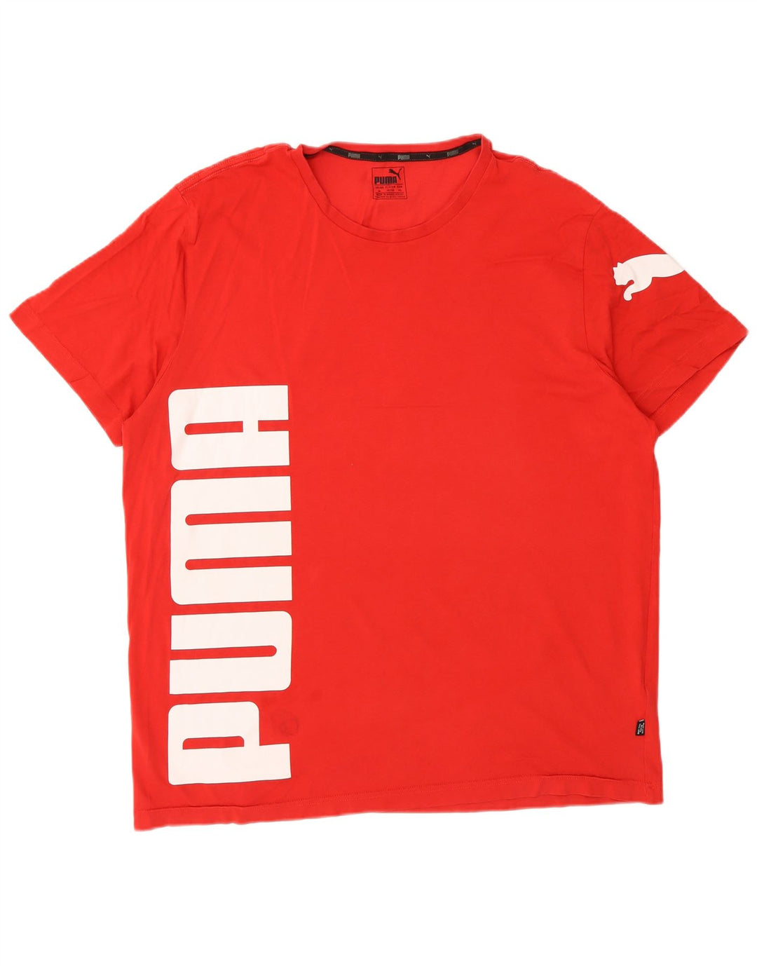 Puma Mens Graphic T-Shirt Top XL Red