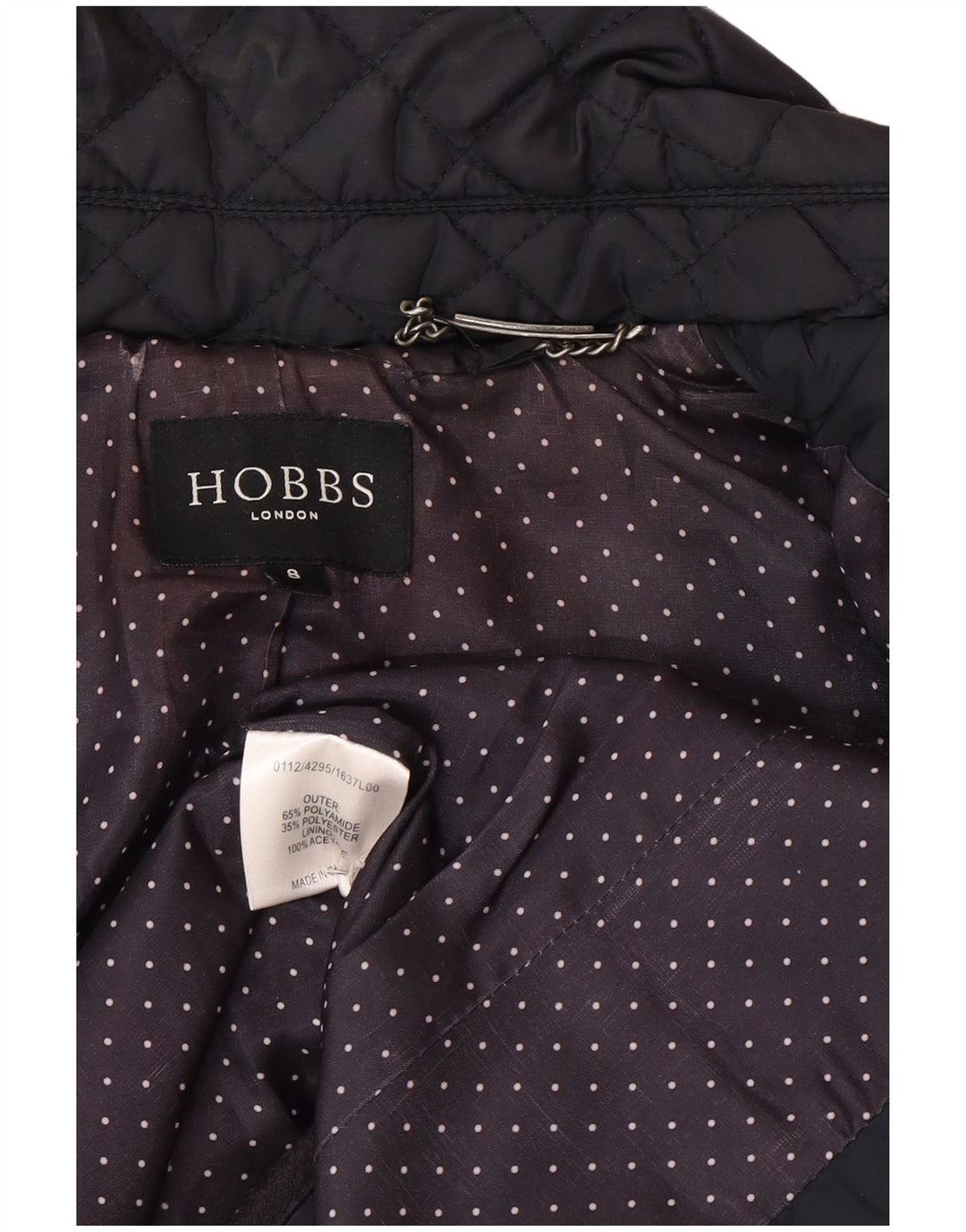 Hobbs Damen Steppjacke UK 8 Small Marineblau Polyamid