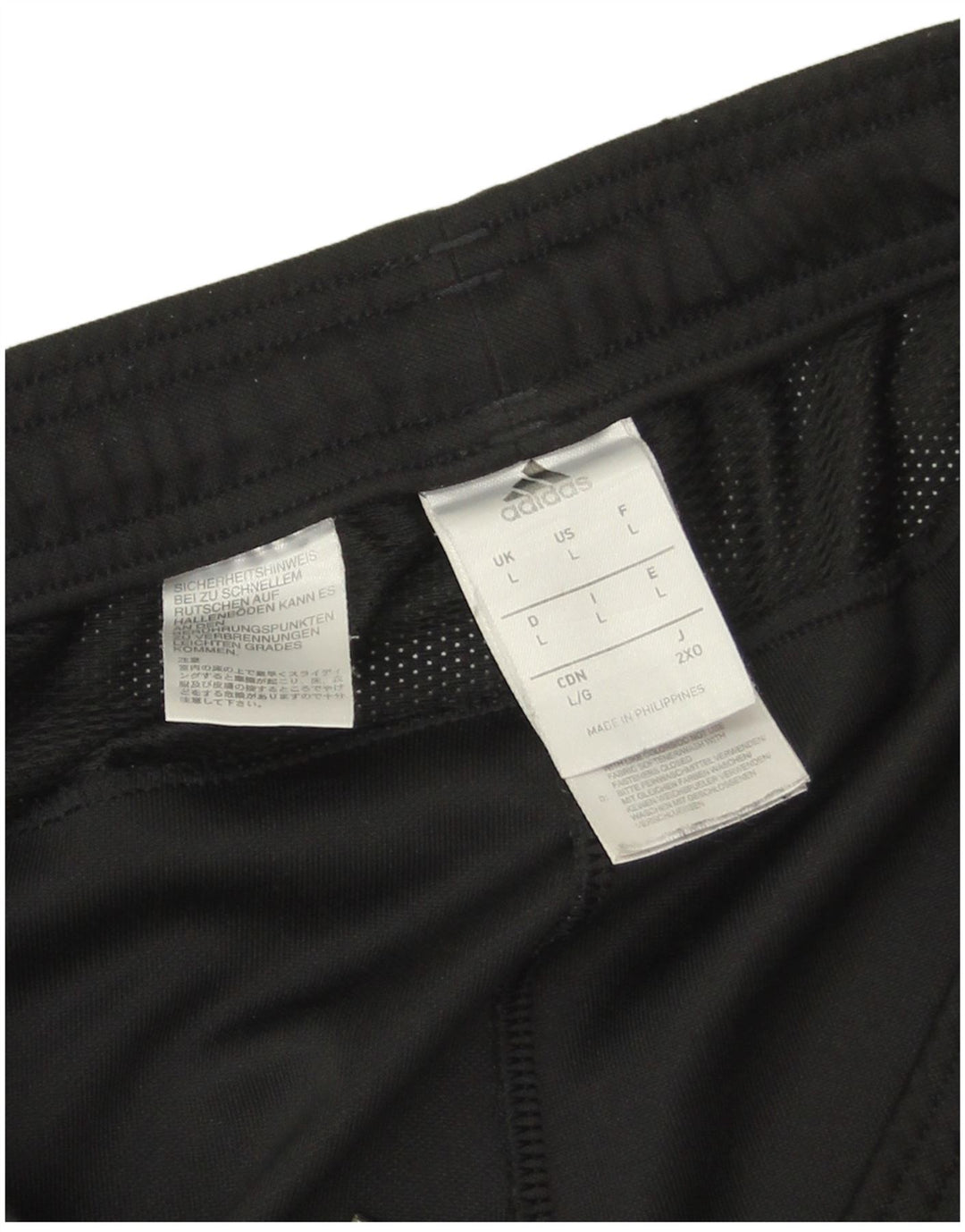 Pantaloni da tuta da uomo Adidas Large neri in poliestere