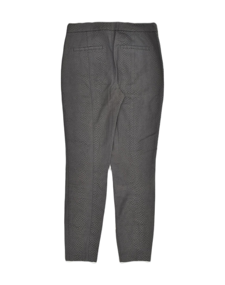 REISS Womens Slim Casual Trousers UK 8 Small W28 L26  Grey Animal Print | Vintage Reiss | Thrift | Second-Hand Reiss | Used Clothing | Messina Hembry 