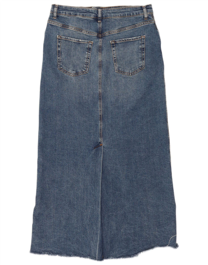 Zara Womens Denim Skirt XL W32  Blue