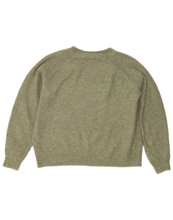 Maglione maglione girocollo da donna Marks & Spencer UK 14 Acrilico verde medio