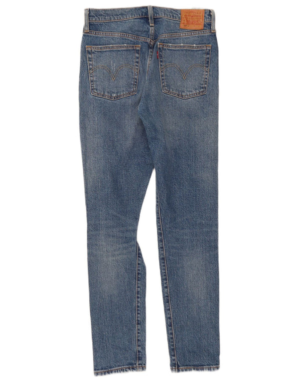 Levi's Womens 501 Distressed Slim Jeans W27 L30 Blå Bomuld