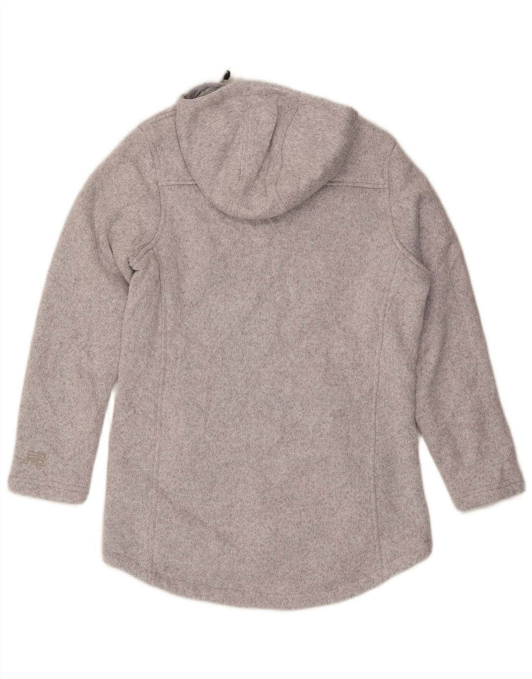 New Balance Damen-Kapuzenpullover mit Reißverschluss, UK 14, Mittelgrau, Polyester
