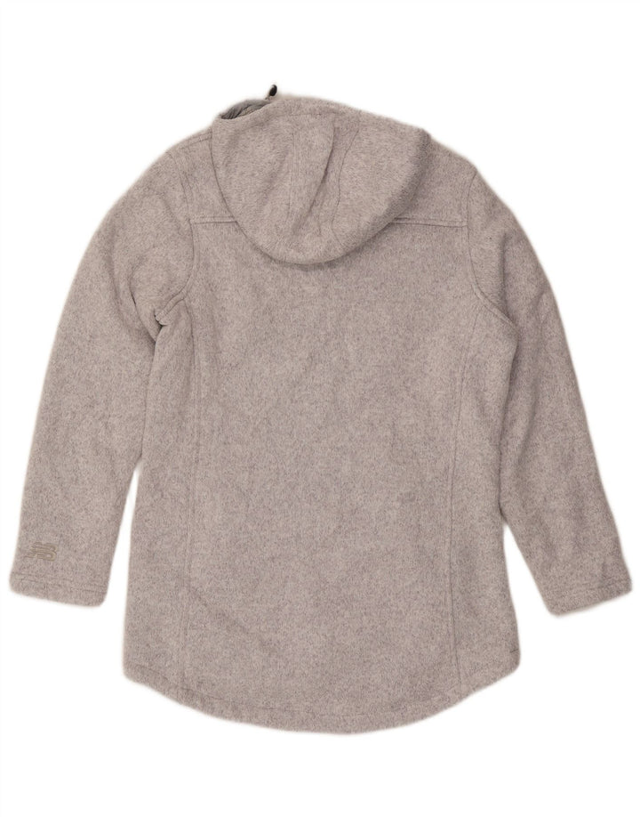 New Balance Damen-Kapuzenpullover mit Reißverschluss, UK 14, Mittelgrau, Polyester
