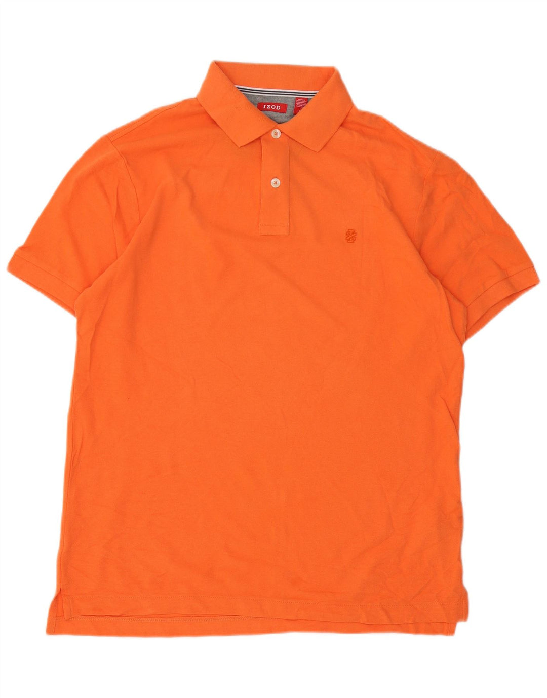 IZOD Mens Polo Shirt Medium Orange Cotton