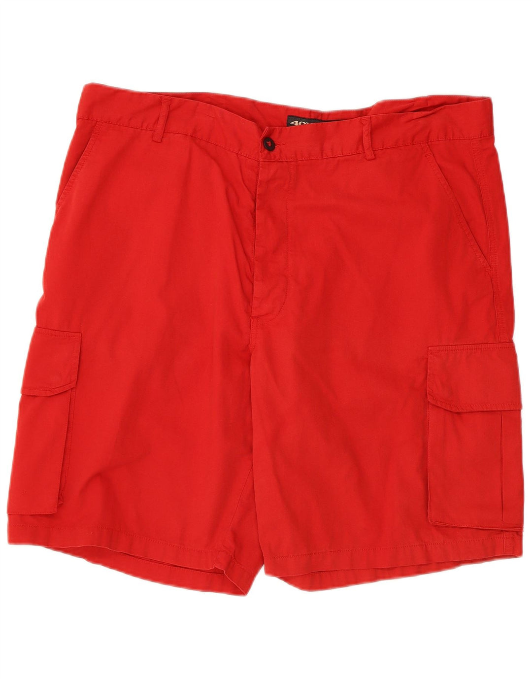 40Weft Mens Cargo Shorts W40 XL Red Cotton