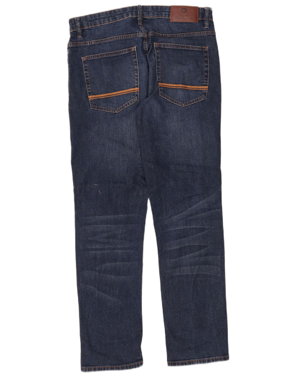 Ben Sherman Mens Straight Jeans W36 L31 Navy Blue Cotton
