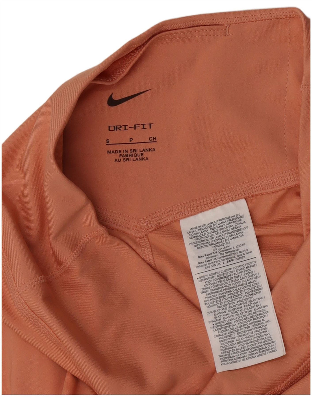 Nike Womens Dri Fit Graphic Leggings UK 8 Small  Orange Polyester