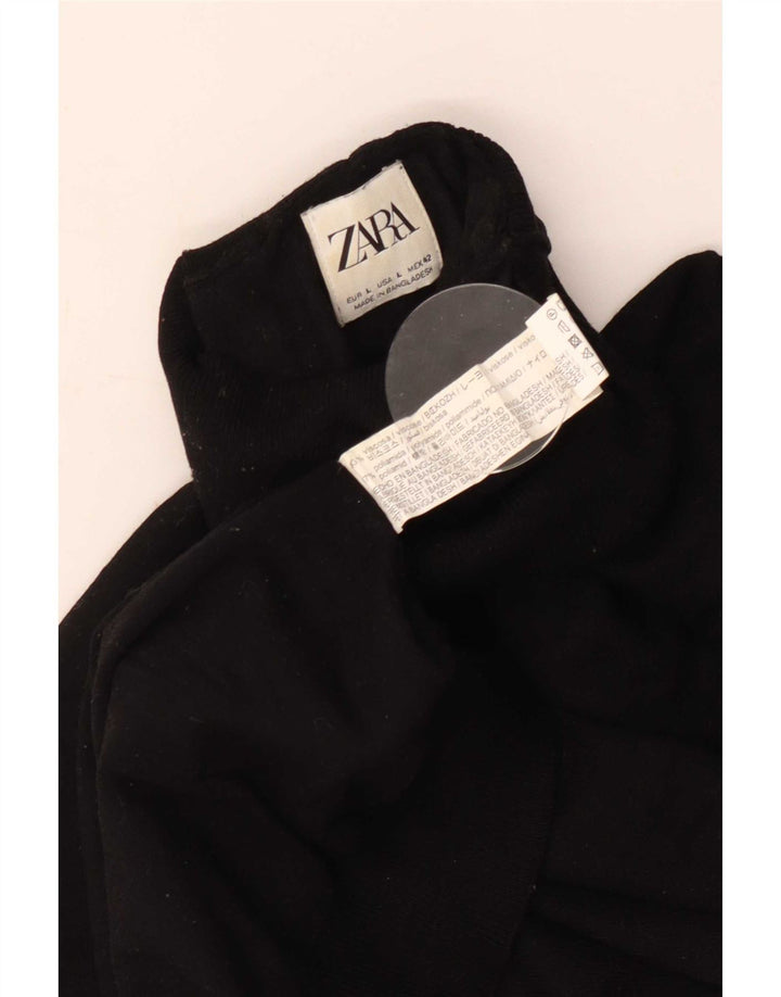 Maglione Zara da uomo con collo alto e maglione grande in viscosa nera