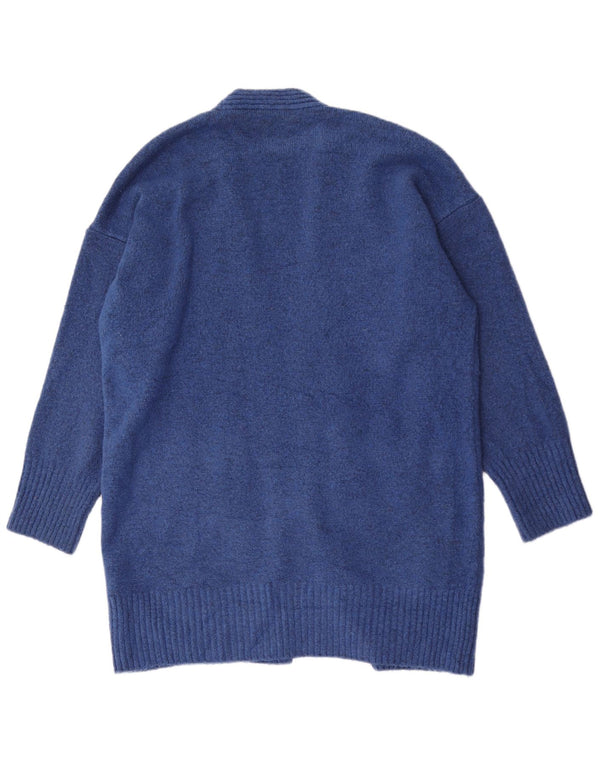 Marks & Spencer Damen Longline Loose Fit Cardigan Pullover UK 16 Large Blau