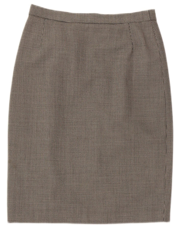L.Pucci Damen Bleistiftrock IT 46 Large W30 Schwarzer Hahnentritt-Polyester