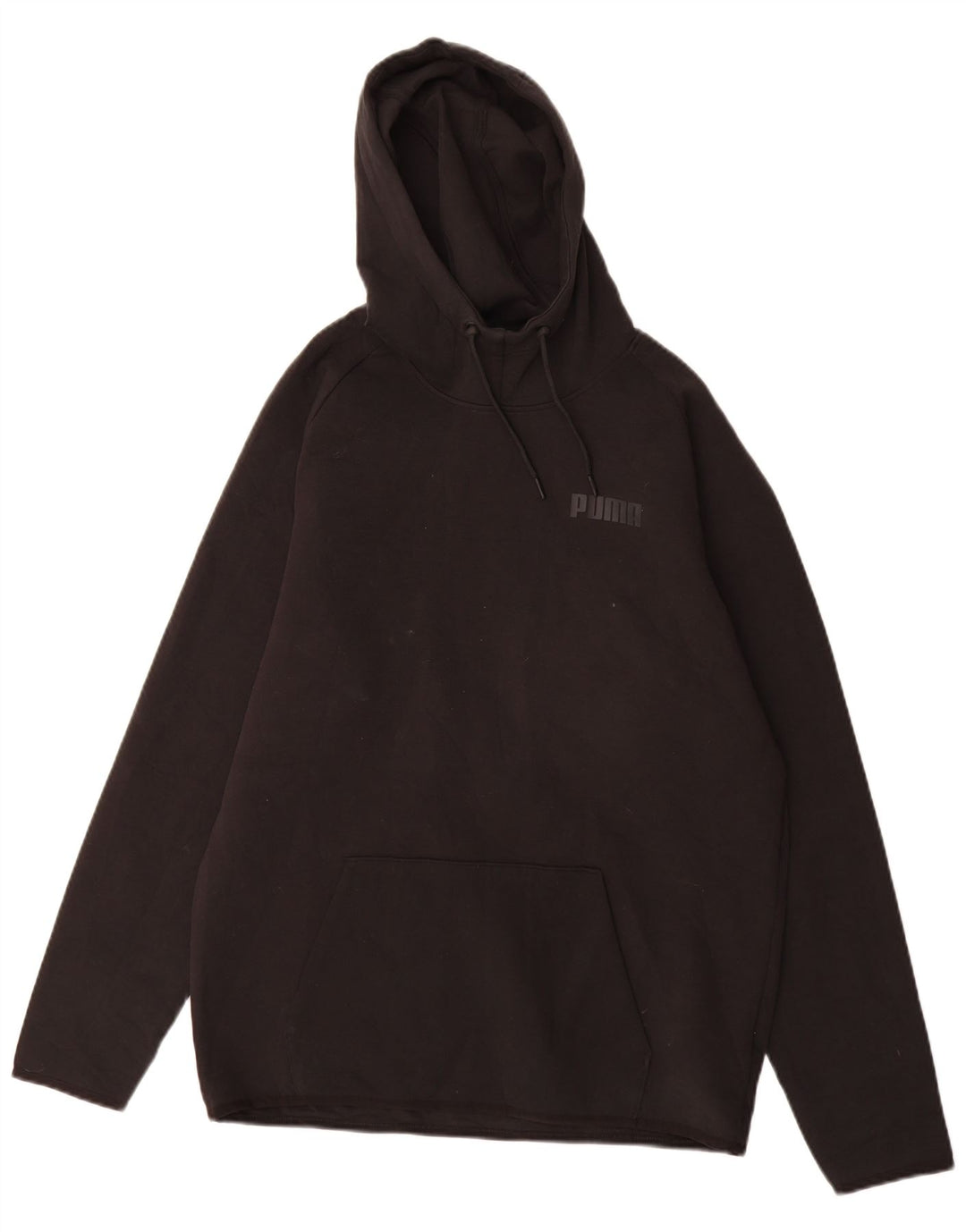 Puma Mens Hoodie Jumper Large Black Cotton