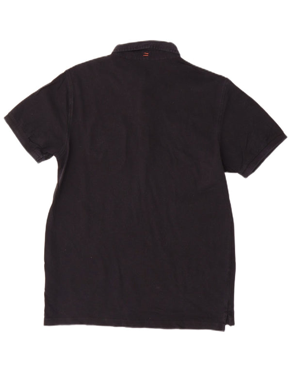 Sun68 Herre poloshirt Medium Sort bomuld