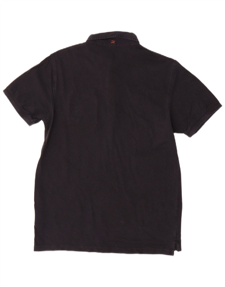 Sun68 Mens Polo Shirt Medium Black Cotton