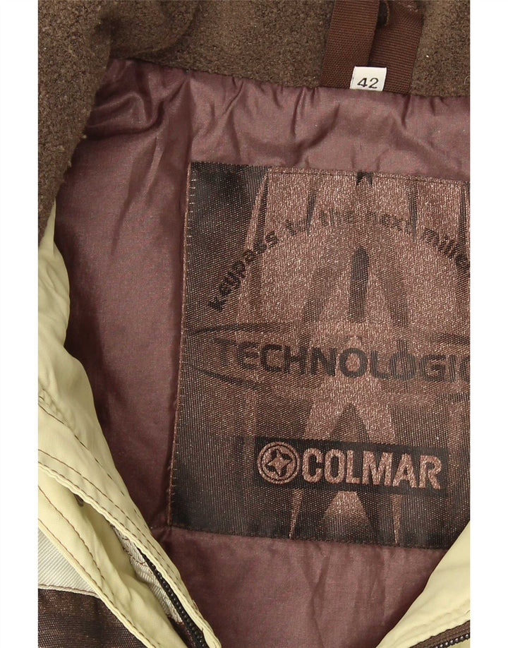 Colmar Mens Graphic Hooded Ski Jacket US 42 Large Green Colourblock