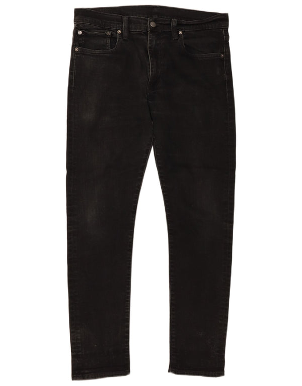Мужские зауженные джинсы Levi's 512 W33 L28, черный хлопок
