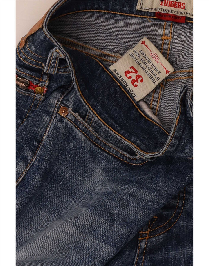 Roy Rogers Mens Slim Jeans W32 L32 Blue Cotton