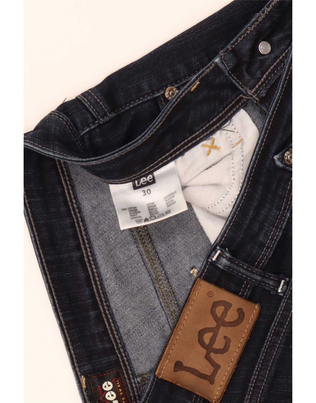 Lee Womens Bootcut Jeans W30 L30 Azul Marinho Algodão