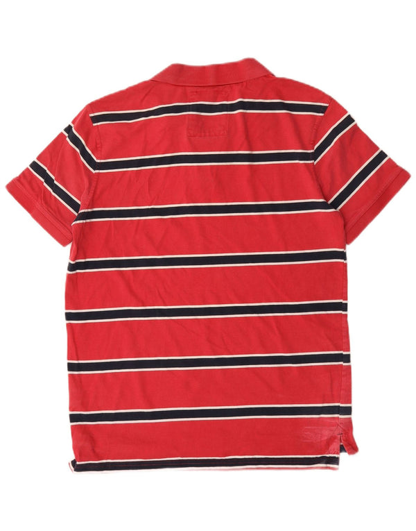 Crew Clothing Polo da uomo in cotone a righe rosse medie