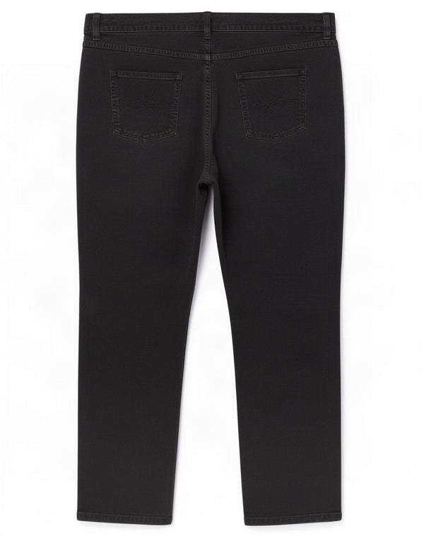Pantaloni casual drepti pentru femei Marks & Spencer UK 22 3XL W44 L29 Negru