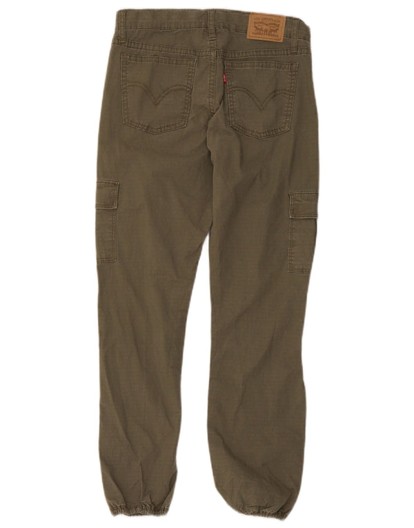 Levi's Boys Girlfriend Joggers Pantalones cargo 11-12 años W28 L25 Caqui