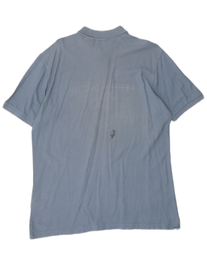 Fila Mens Polo Shirt Large Blue Cotton