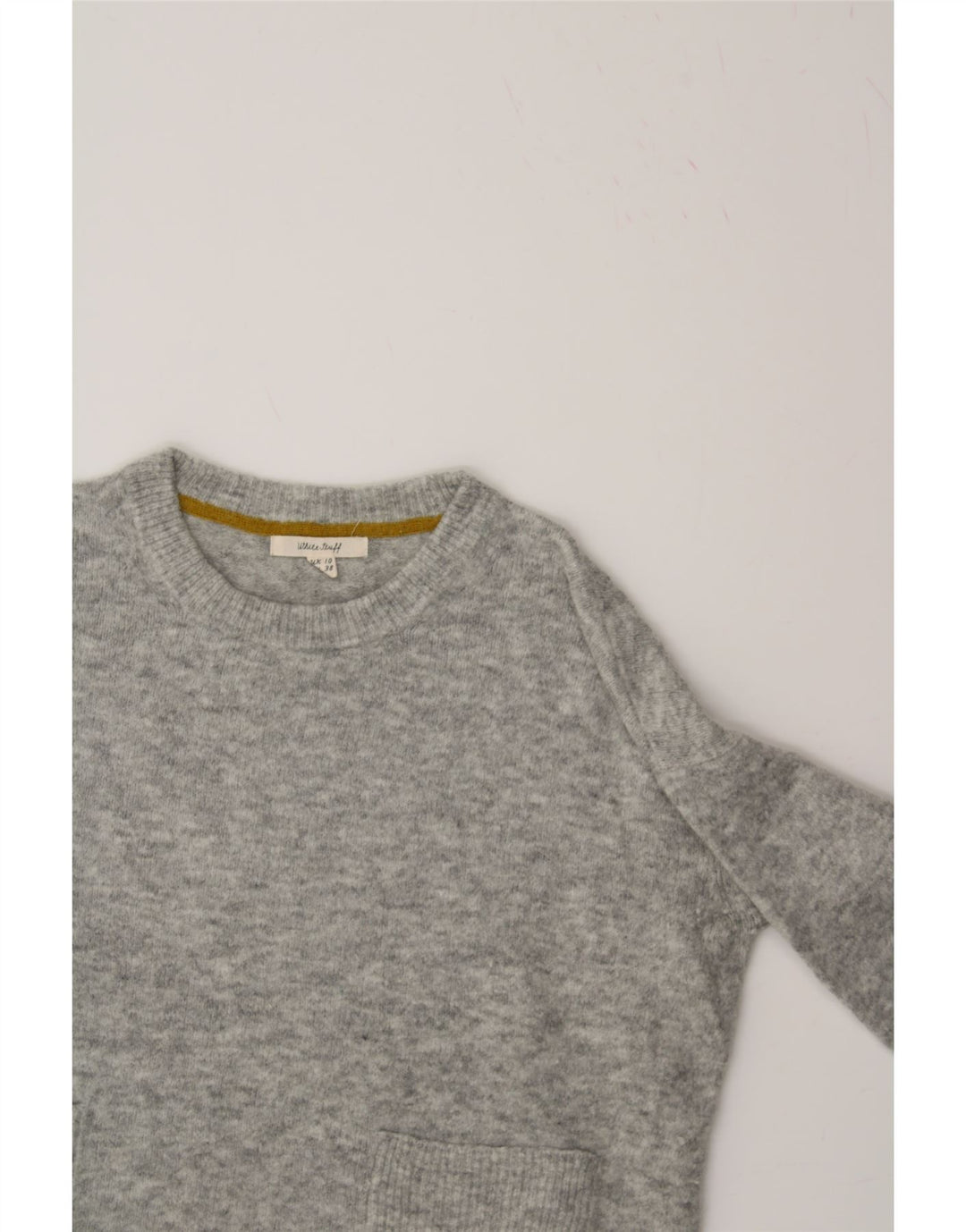 WHITE STUFF Womens Oversized Crew Neck Jumper Sweater UK 10 Small Grey Vintage White Stuff and Second-Hand White Stuff from Messina Hembry 