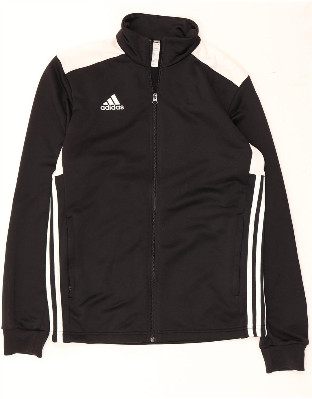 Adidas Mens Tracksuit Top Jacket Medium Black Colourblock Polyester