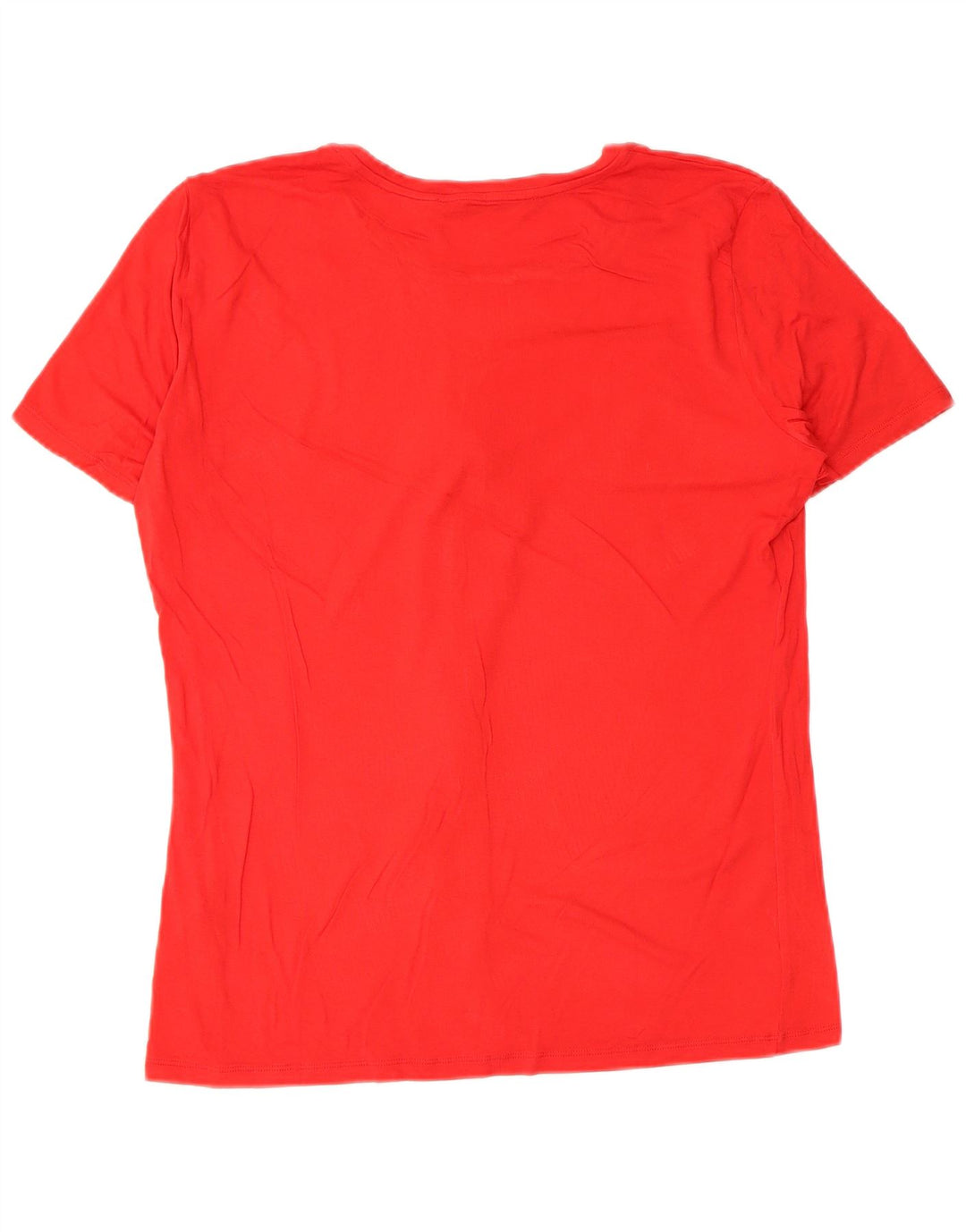 Guess Womens T-Shirt Top UK 16 Large Red Viscose
