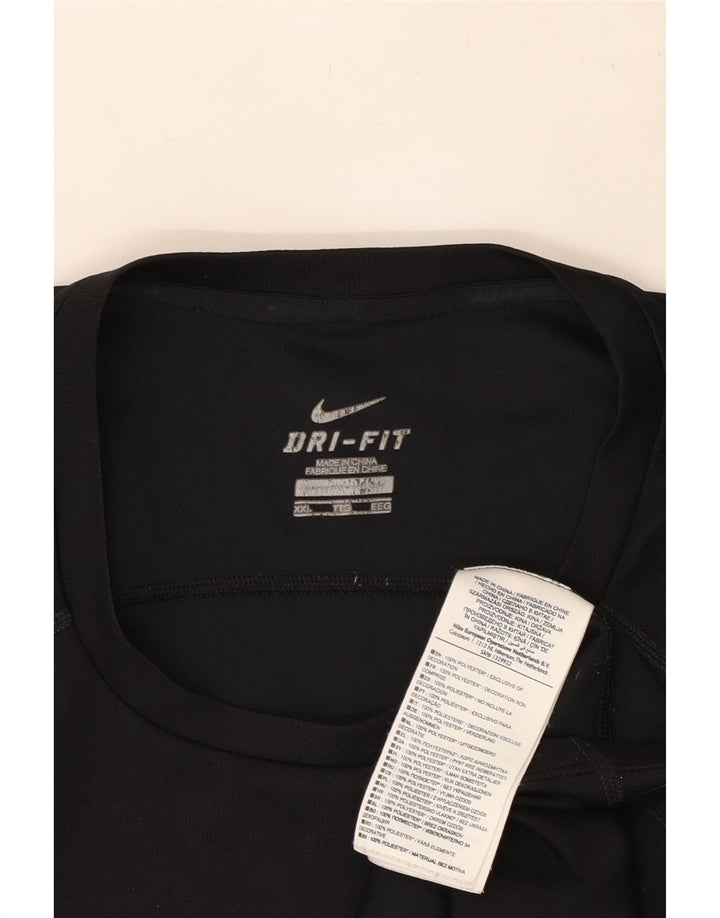 Ανδρικό T-shirt Nike Dri Fit Top 2XL μαύρο πολυεστέρα