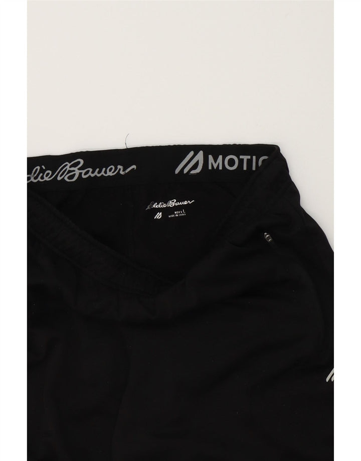 EDDIE BAUER Mens Tracksuit Trousers Joggers Large Black Polyester Vintage Eddie Bauer and Second-Hand Eddie Bauer from Messina Hembry 