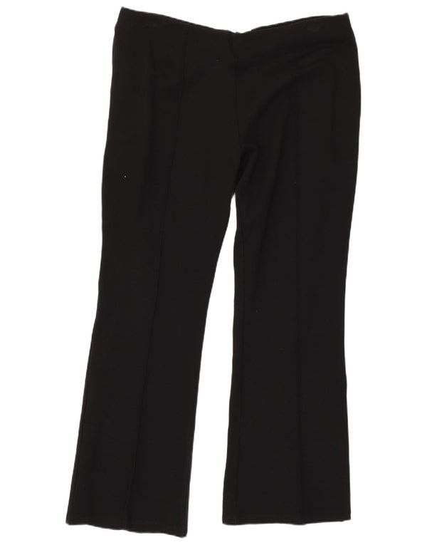 Marks & Spencer Womens Bootcut Casual Trousers UK 16 Large W34 L28 Black