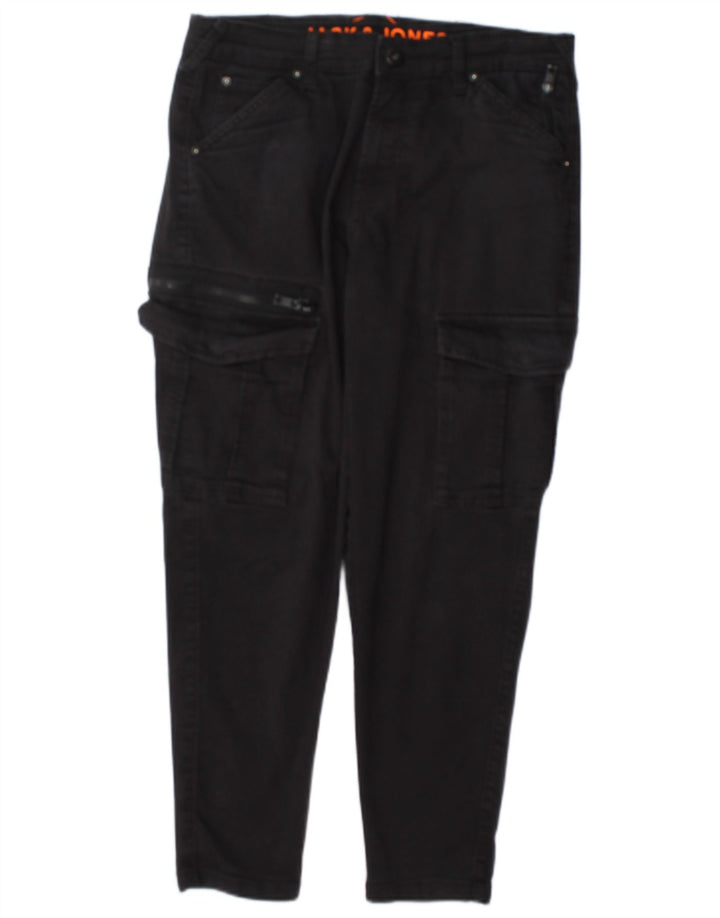 Jack & Jones Mens Slim Cargo Trousers W30 L25 Grey Cotton