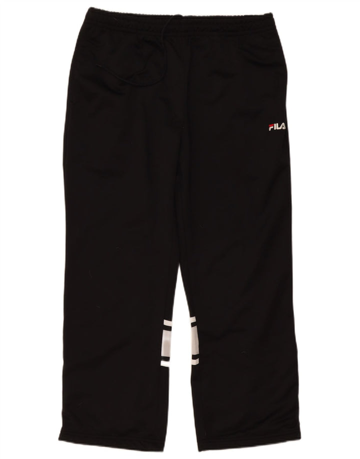 Fila Womens Tracksuit Trousers UK 14 Medium Black Colourblock Polyester