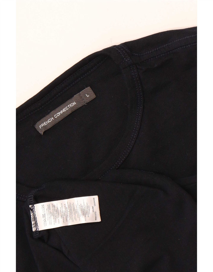French Connection T-Shirt Homme Haut Large Bleu Marine Coton