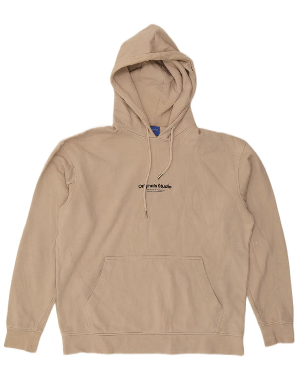 Jack & Jones Felpa con cappuccio da uomo XL in cotone beige