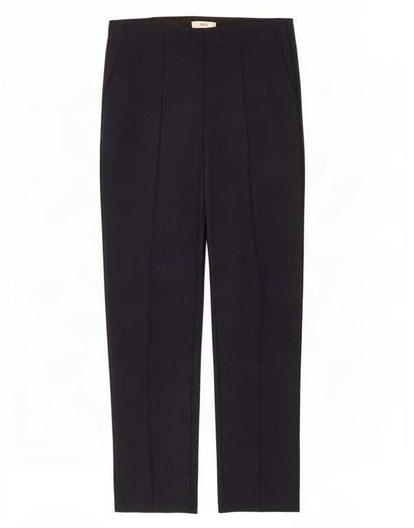 Marks & Spencer Womens Casual Trousers UK 14 Large W32 L30 Navy Blue