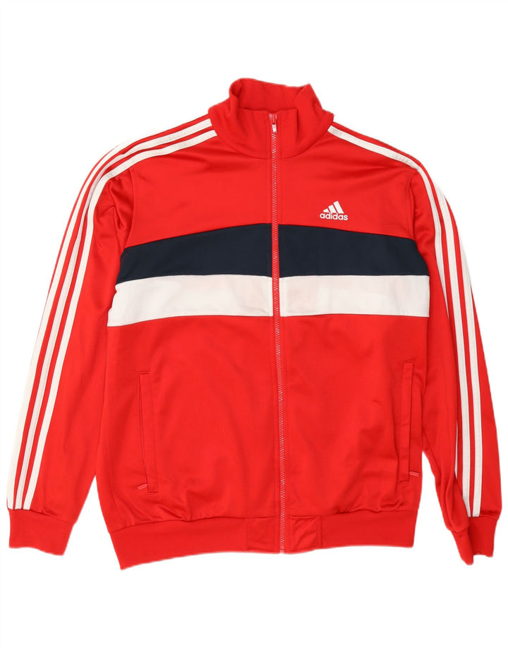 Adidas Træningsdragt til mænd Topjakke Medium Rød Colourblock Polyester