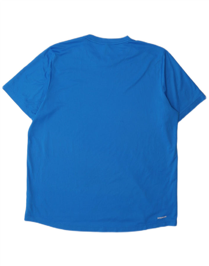 Adidas Hommes Aeroready T-Shirt Top XL Bleu Polyester