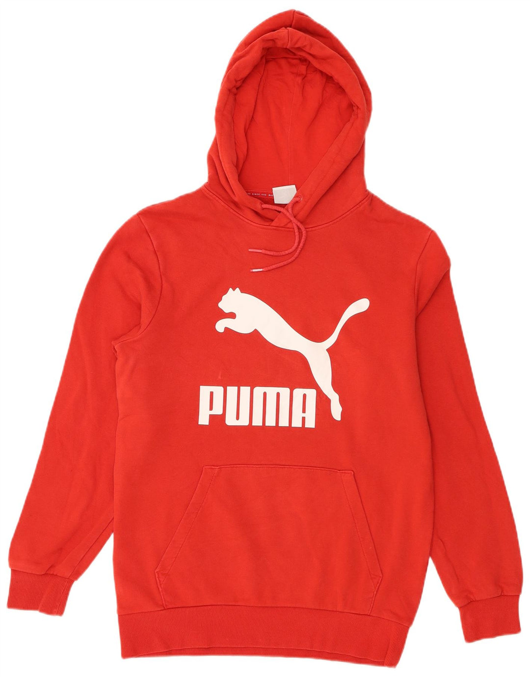 Puma Mens Graphic Hoodie Jumper Small Red Cotton