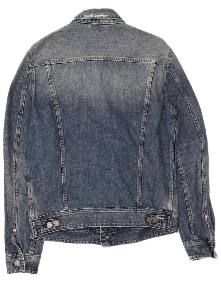 Replay Chaqueta Vaquera Desgastada para Mujer UK 44 Algodón Azul Medio