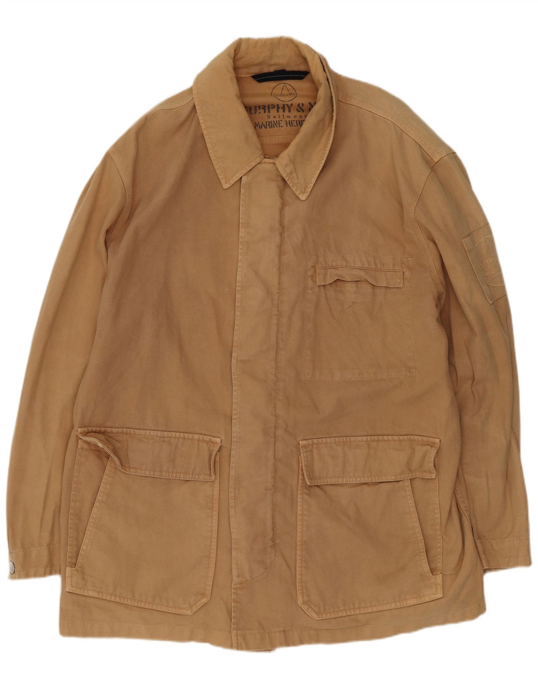 Murphy & Nye Mens Utility Jacket UK 40 Large Brown Βαμβακερό