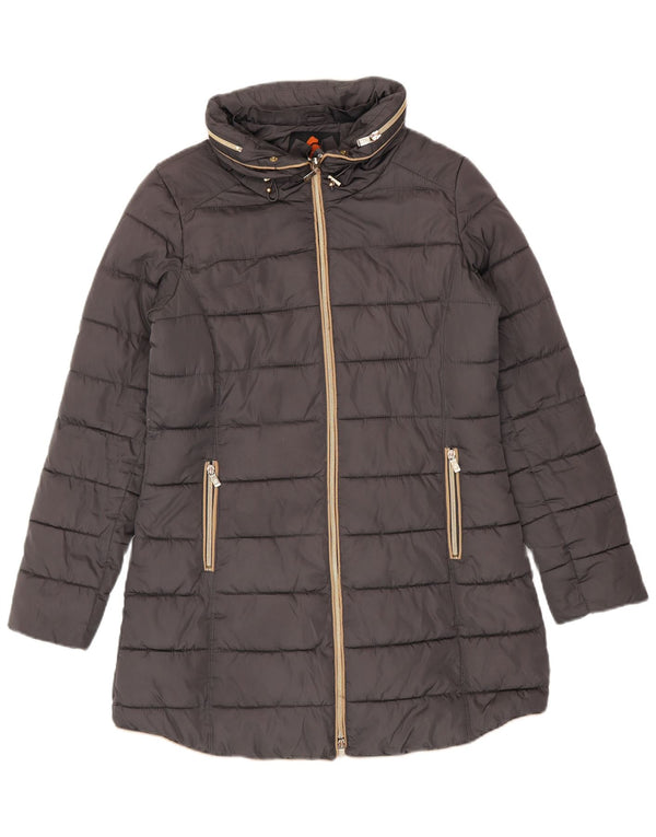 Peggy-Ho Manteau rembourré à capuche pour femme UK 44 Gris moyen Polyester