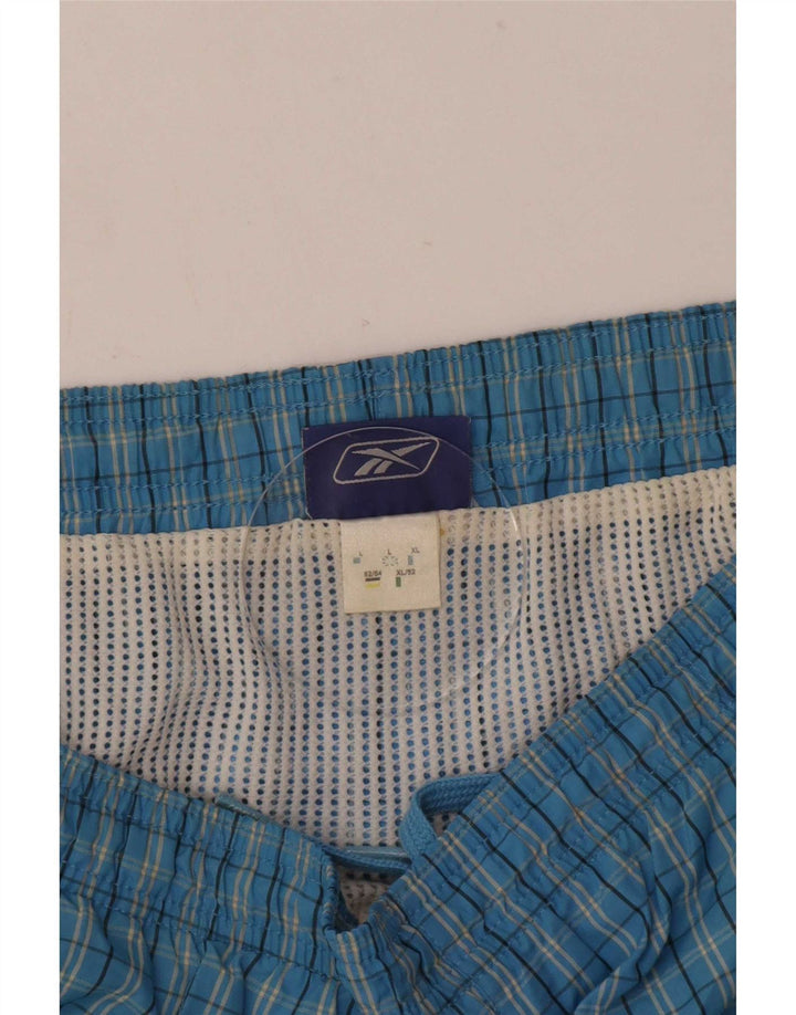 Reebok Mens Swimming Shorts Large Blue Check