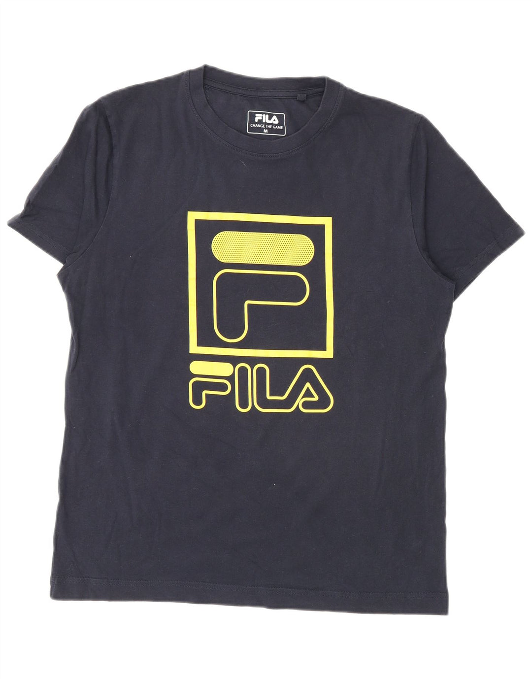 Fila Mens Graphic T-Shirt Top Medium Navy Blue