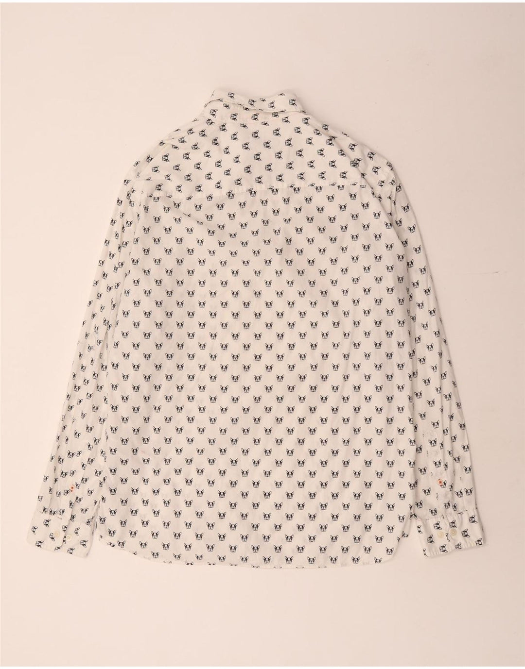 JACK & JONES Mens Shirt 2XL White Spotted Cotton