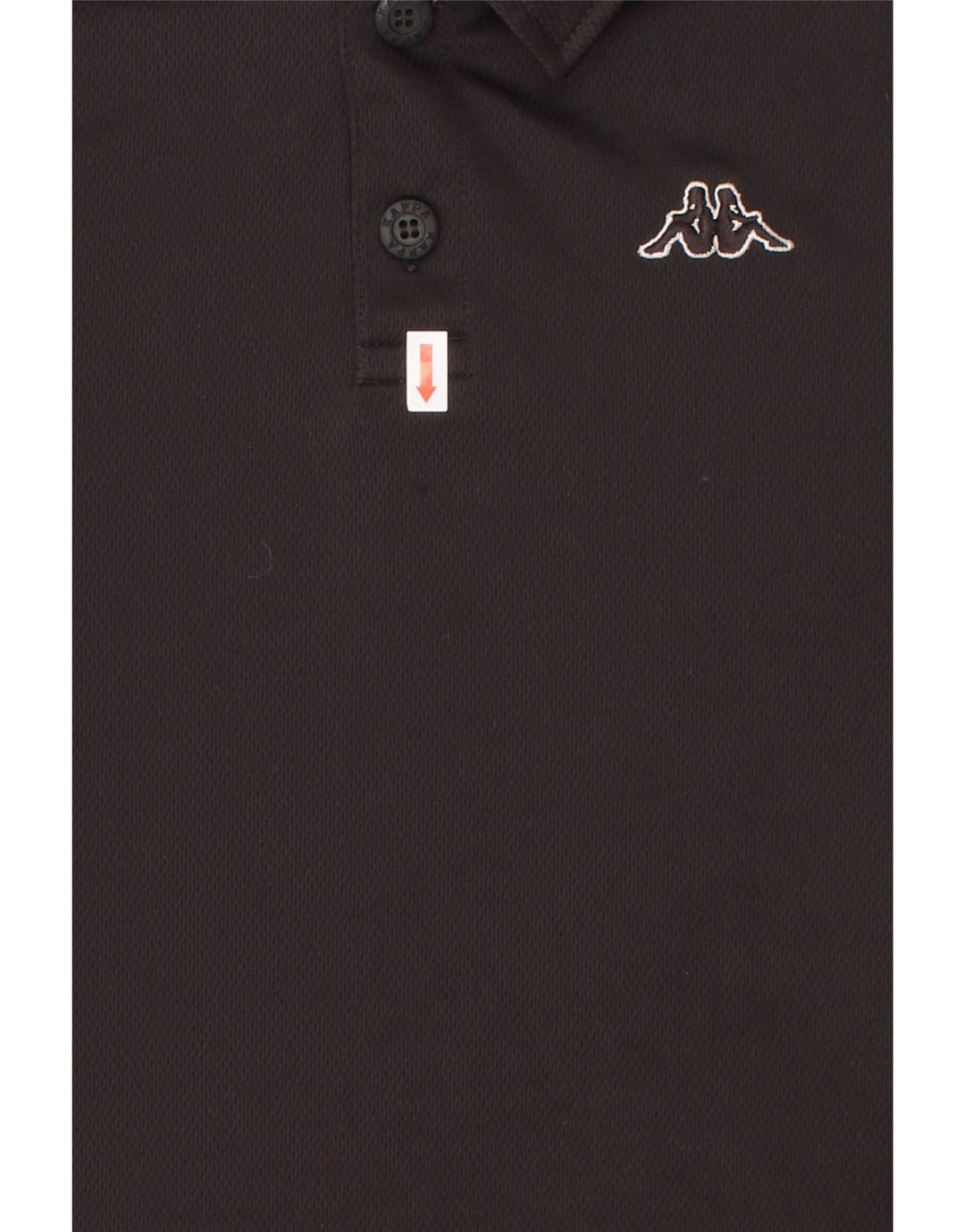 KAPPA Boys Polo Shirt 7-8 Years Medium Black Polyester Vintage Kappa and Second-Hand Kappa from Messina Hembry 