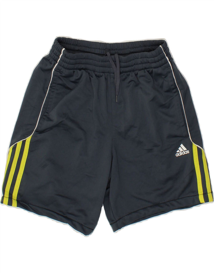 ADIDAS Boys Sport Shorts 13-14 Years  Navy Blue Polyester Vintage Adidas and Second-Hand Adidas from Messina Hembry 