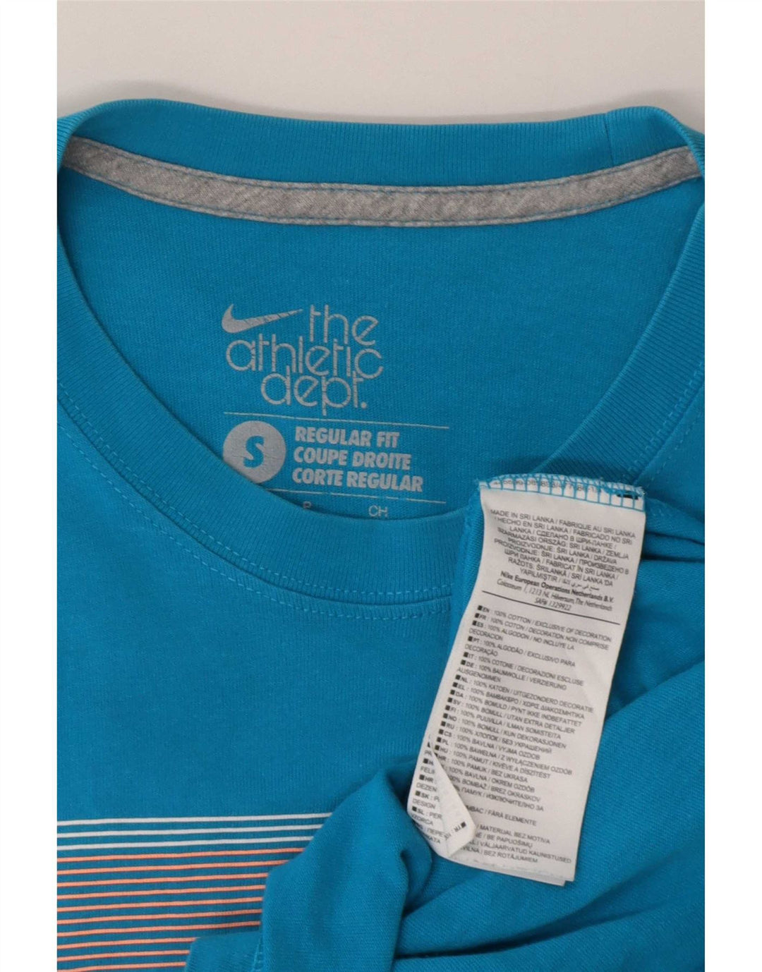 Nike T-shirt graphique coupe classique pour homme, petit, bleu, coton